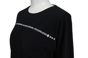 CHROME HEARTS クロムハーツ 長袖Tシャツ CHクロス トップス コットン ブラック サイズS 美品 中古 4c071065
