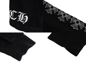 CHROME HEARTS クロムハーツ 長袖Tシャツ CHクロス トップス コットン ブラック サイズS 美品 中古 4c071065