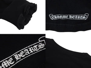 CHROME HEARTS クロムハーツ 長袖Tシャツ CHクロス トップス コットン ブラック サイズS 美品 中古 4c071065