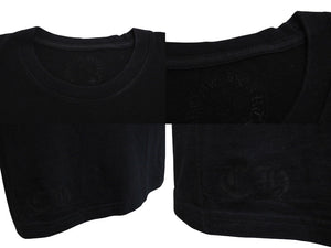 CHROME HEARTS クロムハーツ 半袖Tシャツ BSフレア カットソー トップス コットン ブラック サイズS 美品 中古 4c071071