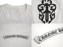 Load image into Gallery viewer, CHROME HEARTS クロムハーツ DAGGER LOGO PRINT TEE ダガー ロゴ プリント Tシャツ サイズ L 美品 中古 4c071078