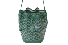 Load image into Gallery viewer, 新品同様 GOYARD ゴヤール プティフロ バケット バッグ グリーン ショルダーバッグ PVC レザー PEFLOTPMLTY09CL09P 中古 4c071084