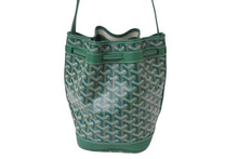 Load image into Gallery viewer, 新品同様 GOYARD ゴヤール プティフロ バケット バッグ グリーン ショルダーバッグ PVC レザー PEFLOTPMLTY09CL09P 中古 4c071084