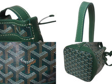 Load image into Gallery viewer, 新品同様 GOYARD ゴヤール プティフロ バケット バッグ グリーン ショルダーバッグ PVC レザー PEFLOTPMLTY09CL09P 中古 4c071084