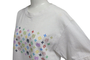 KANYE WEST カニエウェスト 半袖Tシャツ サイズS カニエベア モノグラムマルチカラー ホワイト オフィシャル 2005年 美品 中古 4c071087