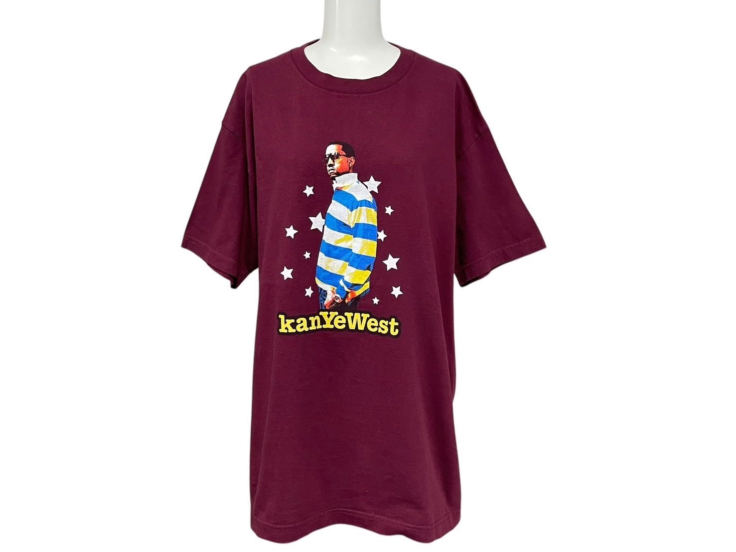 極美品 KANYE WEST カニエウェスト School Spirit Tour 2004 半袖Tシャツ ヴィンテージ コットン ボルドー サイズL 中古 4c071097 極美品 KANYE WEST カニエウェスト School Spirit Tour 2004
