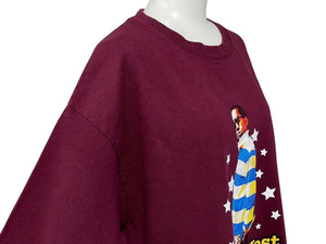 極美品 KANYE WEST カニエウェスト School Spirit Tour 2004 半袖Tシャツ ヴィンテージ コットン ボルドー サイズL 中古 4c071096