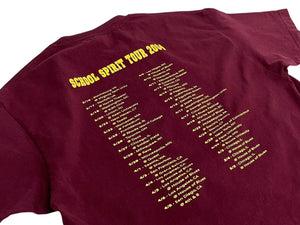極美品 KANYE WEST カニエウェスト School Spirit Tour 2004 半袖Tシャツ ヴィンテージ コットン ボルドー サイズL 中古 4c071096