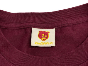 極美品 KANYE WEST カニエウェスト School Spirit Tour 2004 半袖Tシャツ ヴィンテージ コットン ボルドー サイズL 中古 4c071096