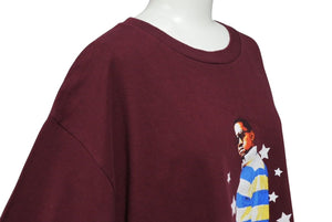 極美品 KANYE WEST カニエウェスト School Spirit Tour 2004 半袖Tシャツ ヴィンテージ コットン ボルドー サイズL 中古 4c071097