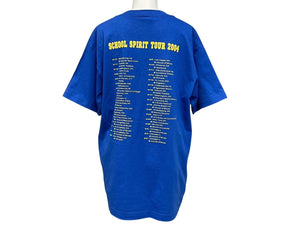 極美品 KANYE WEST カニエウェスト School Spirit Tour 2004 半袖Tシャツ ヴィンテージ コットン ブルー サイズM 中古 4c071102