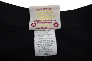 極美品 KANYE WEST カニエウェスト School Spirit Tour 2004 半袖Tシャツ ヴィンテージ コットン ブラック サイズL 中古 4c071106