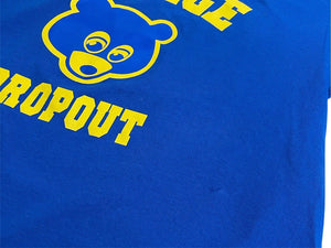 極美品 KANYE WEST THE COLLEGE DROP OUT カニエ ウェスト ザ コレッジ ドロップアウト 半袖Tシャツ サイズ XL ブルー 中古 4c071131
