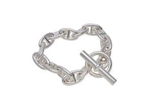 新品未使用 HERMES エルメス シェーヌダンクルGM ブレスレット 14コマ 24AG090779 777g シルバー925 美品 中古 4c071153