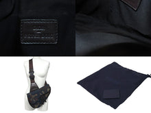 Load image into Gallery viewer, 新品未使用 DIOR HOMME x PETER DOIG ディオール オム ピータードイグ サドルバッグ ショルダーバッグ ナイロン レザー ブラウン 中古 4c071157