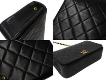 Load image into Gallery viewer, CHANEL シャネル マトラッセ フルフラップチェーンショルダーバッグ ココマーク 1番台 ラムスキン ブラック ゴールド 美品 中古 4c071162