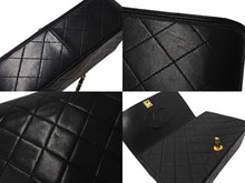 Load image into Gallery viewer, CHANEL シャネル マトラッセ フルフラップチェーンショルダーバッグ ココマーク 1番台 ラムスキン ブラック ゴールド 美品 中古 4c071162