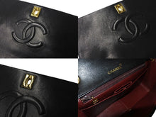 Load image into Gallery viewer, CHANEL シャネル マトラッセ フルフラップチェーンショルダーバッグ ココマーク 1番台 ラムスキン ブラック ゴールド 美品 中古 4c071162