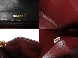 CHANEL シャネル マトラッセ フルフラップチェーンショルダーバッグ ココマーク 1番台 ラムスキン ブラック ゴールド 美品 中古 4c071163