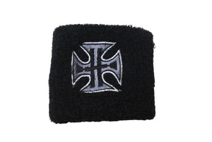 WWE ワールドレスリングエンターテイメント リストバンド 2個セット コットン ブラック ホワイト レッド グレー 美品 中古 4c071165