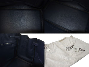 極美品 SPO HERMES エルメス バーキン40 クレ ブルーニュイ トゴ 40cm C刻印 マットシルバー金具 ハンドバッグ 中古 4c071166