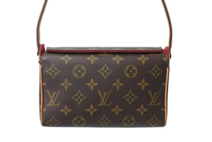 極美品 LOUIS VUITTON ルイヴィトン レシタル ハンドバッグ M51900 モノグラムキャンバス ブラウン 中古 4c071177