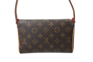 極美品 LOUIS VUITTON ルイヴィトン レシタル ハンドバッグ M51900 モノグラムキャンバス ブラウン 中古 4c071177