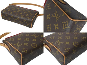 極美品 LOUIS VUITTON ルイヴィトン レシタル ハンドバッグ M51900 モノグラムキャンバス ブラウン 中古 4c071177