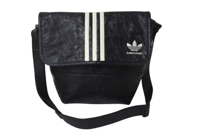 BALENCIAGA バレンシアガ Adidas アディダス ショルダーバッグ 729153 1091P 535269 レザー ブラック ホワイト 美品 中古 4c071187