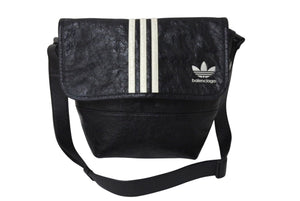 BALENCIAGA バレンシアガ Adidas アディダス ショルダーバッグ 729153 1091P 535269 レザー ブラック ホワイト 美品 中古 4c071187