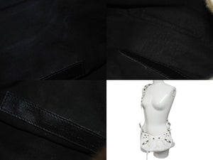 BALENCIAGA バレンシアガ LE CAGOLE XS ル カゴール 671309 9104 0 662481 アリーナラムスキン ホワイト シルバー金具 美品 中古 4c071194