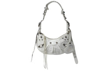 Load image into Gallery viewer, BALENCIAGA バレンシアガ LE CAGOLE XS ル カゴール 671309 9104 0 662481 アリーナラムスキン ホワイト シルバー金具 美品 中古 4c071194