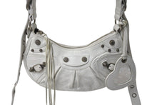 Load image into Gallery viewer, BALENCIAGA バレンシアガ LE CAGOLE XS ル カゴール 671309 9104 0 662481 アリーナラムスキン ホワイト シルバー金具 美品 中古 4c071194