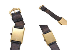 Load image into Gallery viewer, Cartier カルティエ マストタンク 腕時計 SWISS 革ベルト 18K GOLD Electroplated ブラック ゴールド金具 美品 中古 4c071201