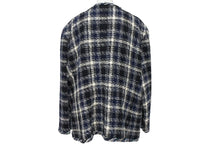 Load image into Gallery viewer, 極美品 CHANEL シャネル メンズ ツイード ジャケット ネイビー系 ブラック ホワイト シルク混 P58787V44460 サイズ50 中古 4c071212