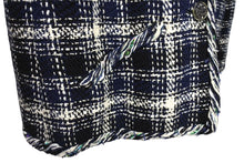 Load image into Gallery viewer, 極美品 CHANEL シャネル メンズ ツイード ジャケット ネイビー系 ブラック ホワイト シルク混 P58787V44460 サイズ50 中古 4c071212