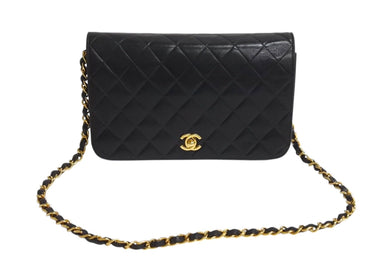 CHANEL シャネル チェーンショルダーバッグ 8番台 ココマーク キルティング ブラック ゴールド金具 美品 中古 4c071222