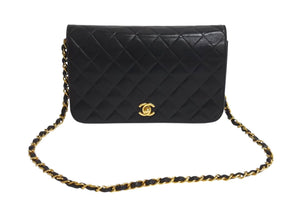 CHANEL シャネル チェーンショルダーバッグ 8番台 ココマーク キルティング ブラック ゴールド金具 美品 中古 4c071222