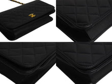 Load image into Gallery viewer, CHANEL シャネル チェーンショルダーバッグ 8番台 ココマーク キルティング ブラック ゴールド金具 美品 中古 4c071222
