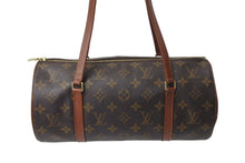 Load image into Gallery viewer, LOUIS VUITTON ルイヴィトン パピヨン30 GM ハンドバッグ M51365 筒型 モノグラム ゴールド金具 ブラウン 美品 中古 4c071225