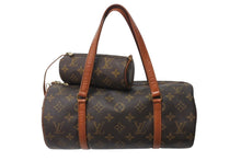 Load image into Gallery viewer, LOUIS VUITTON ルイヴィトン パピヨン30 GM ハンドバック 筒型 モノグラム M51365 ゴールド金具 ブラウン 美品 中古 4c071229