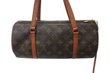 Load image into Gallery viewer, LOUIS VUITTON ルイヴィトン パピヨン30 GM ハンドバック 筒型 モノグラム M51365 ゴールド金具 ブラウン 美品 中古 4c071229
