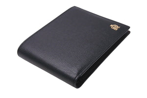 極美品 dunhill ダンヒル 二つ折り財布 レザーウォレット L2S832A ロゴ ブラック バーガンディ 中古 4c071248