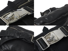 画像をギャラリービューアに読み込む, CHROME HEARTS クロムハーツ BSフレア 3WAY リュックサック ショルダーバッグ ダガージップ ブラック シルバー925 レザー 美品 中古 4c071259 