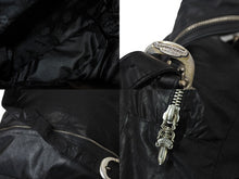 画像をギャラリービューアに読み込む, CHROME HEARTS クロムハーツ BSフレア 3WAY リュックサック ショルダーバッグ ダガージップ ブラック シルバー925 レザー 美品 中古 4c071259 