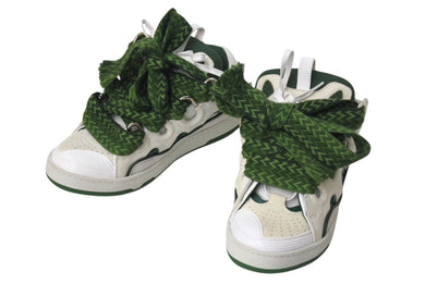 LANVIN curb sneaker ライバン カーブ スニーカー サイズ40 25cm グリーン ホワイト ポルトガル製 美品 中古 4c071260
