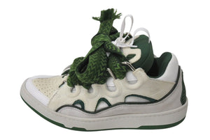 LANVIN curb sneaker ライバン カーブ スニーカー サイズ40 25cm グリーン ホワイト ポルトガル製 美品 中古 4c071260