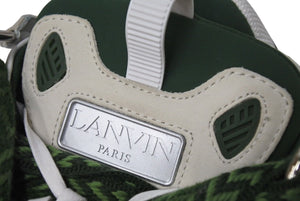 LANVIN curb sneaker ライバン カーブ スニーカー サイズ40 25cm グリーン ホワイト ポルトガル製 美品 中古 4c071260