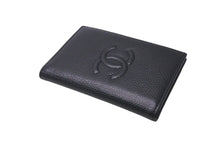 Load image into Gallery viewer, CHANEL シャネル ココマーク カードケース パスケース 名刺 22番台 スペイン製 キャビアスキン ブラック 美品 中古 4c071273