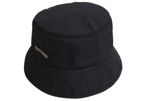 新品同様 CHROME HEARTS クロムハーツ クロスパッチ ナイロンバケットハット 帽子 HAT U CHUM ブラック シルバー金具 中古 4c071293